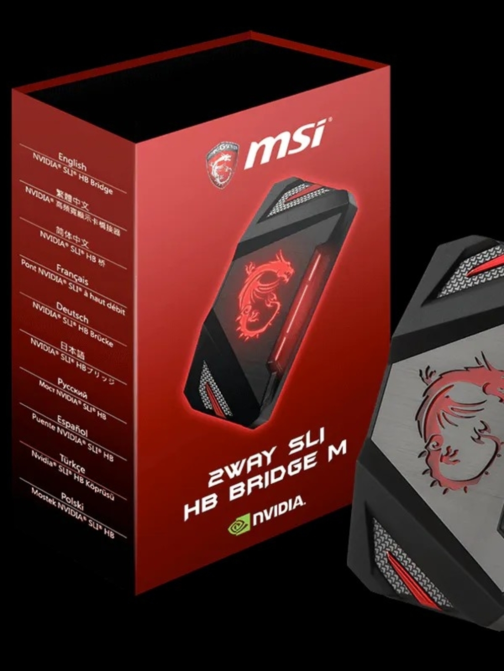 MSI 2-Way SLI HB Bridge M - Red and Black